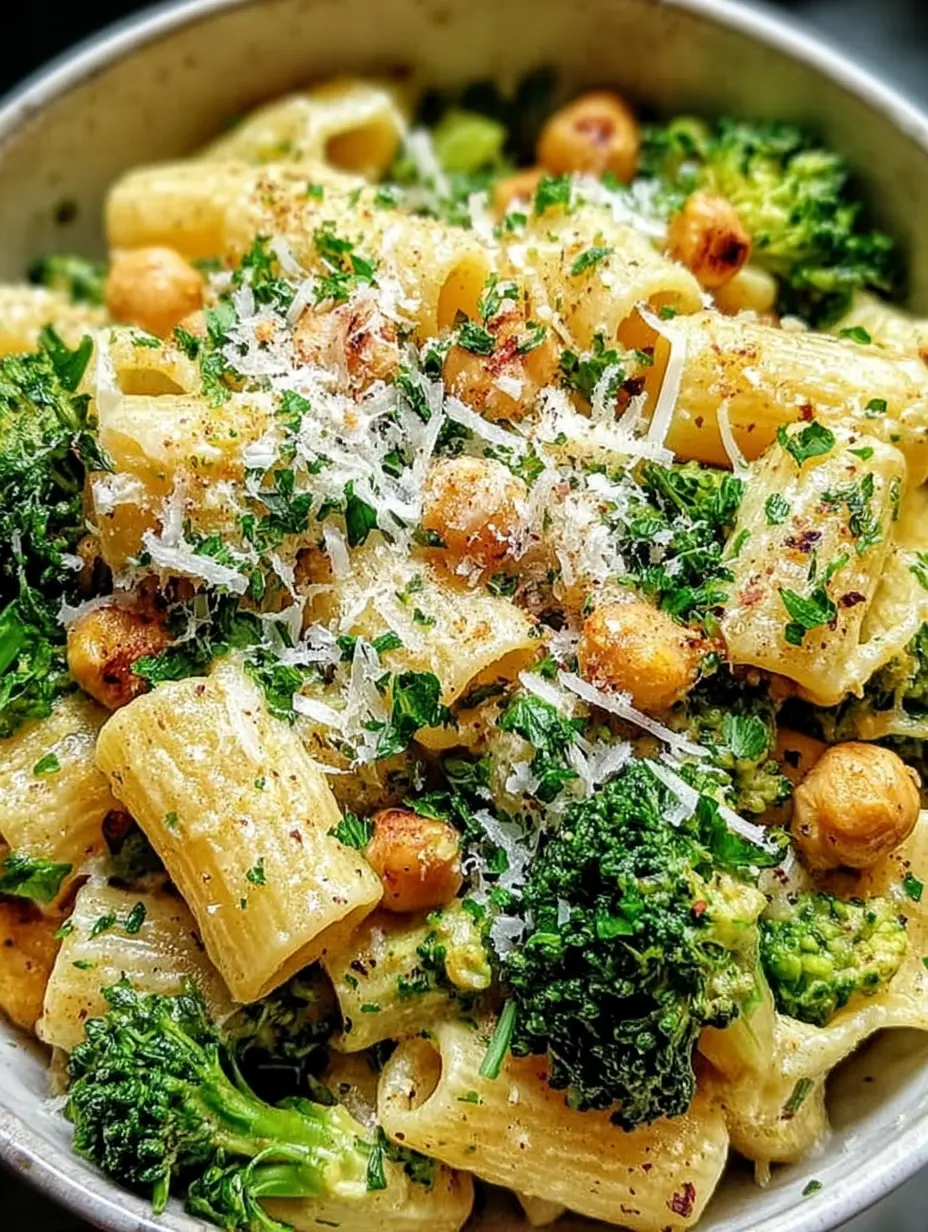 Brokkoli-Kichererbsen-Pasta