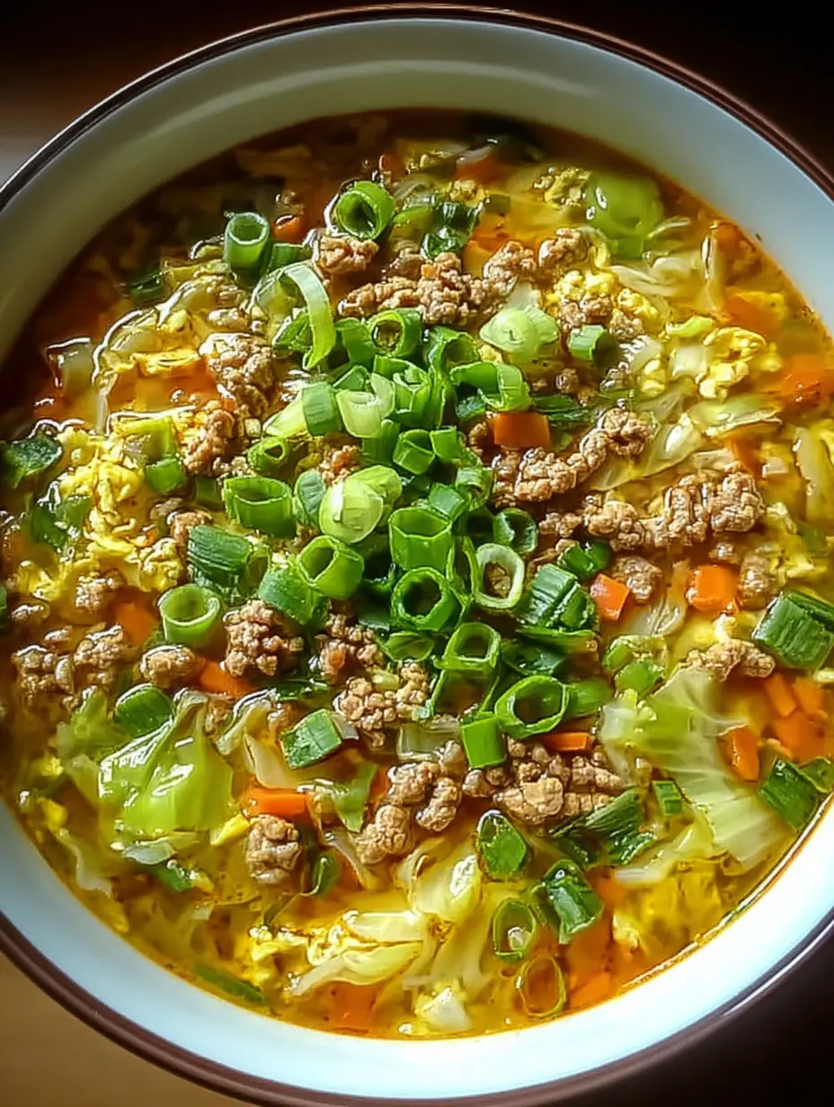 Gemütliche One-Pot Egg Roll Suppe