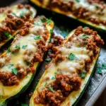 Hackfleisch-Zucchini-Boote