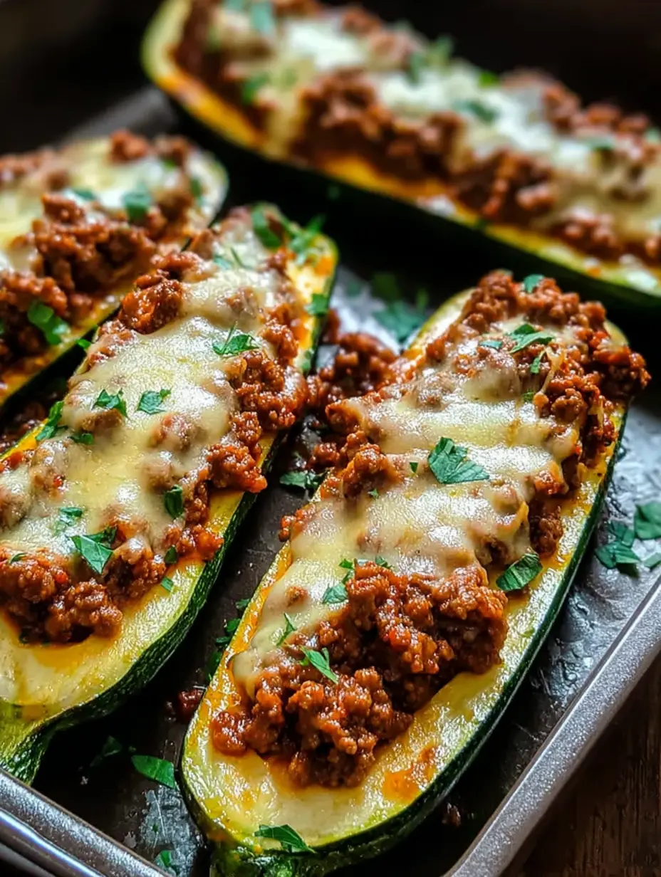 Hackfleisch-Zucchini-Boote