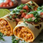 Käsige Buffalo-Hähnchen-Burritos