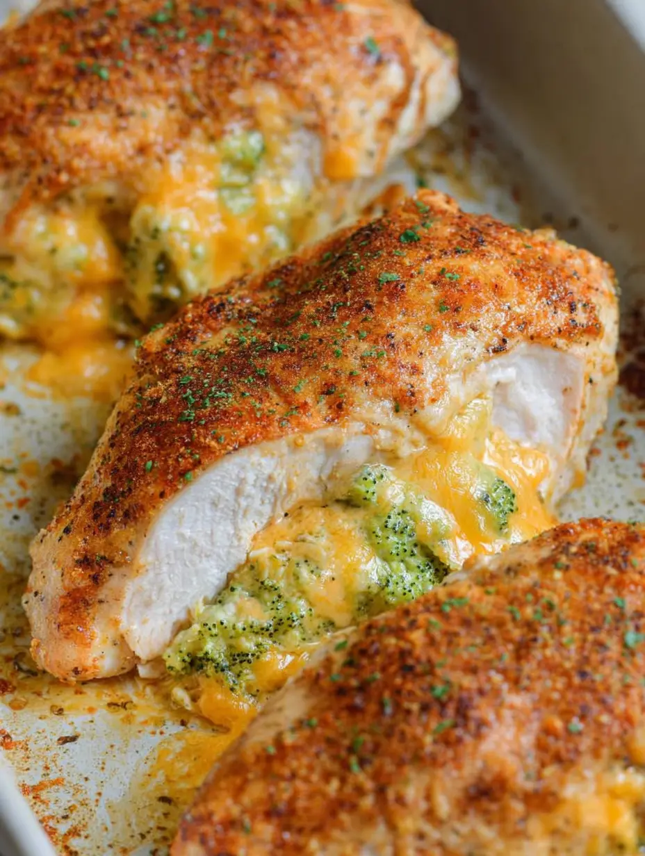 Mit Brokkoli und Cheddar gefülltes Hähnchen