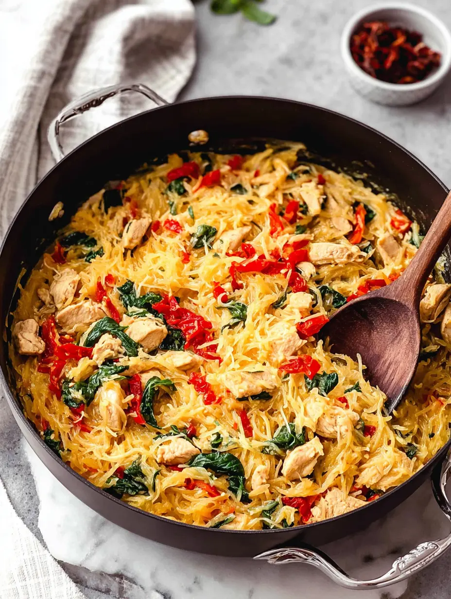 Toskanisches Hähnchen mit Spaghettikürbis